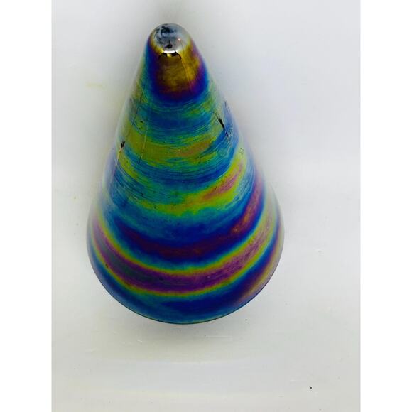 Vintage Peacock Iridescent Blown Glass Tree - Picture 9 of 10